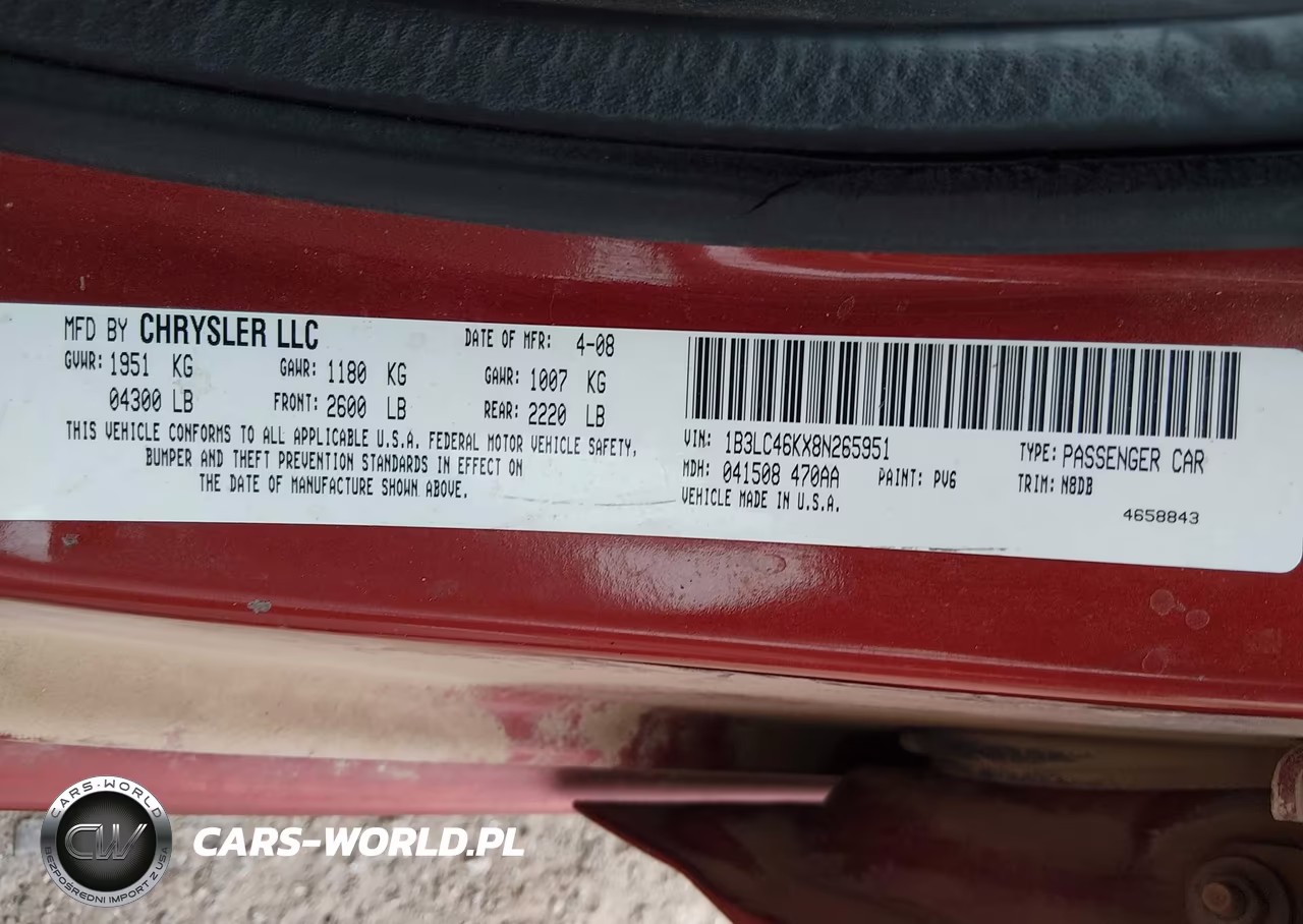 2008 Dodge Avenger Se VIN:1B3LC46KX8N265951 - 9