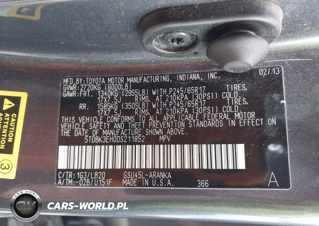 2013 Toyota Highlander Se V6 VIN:5TDBK3EH0DS211852 - 9