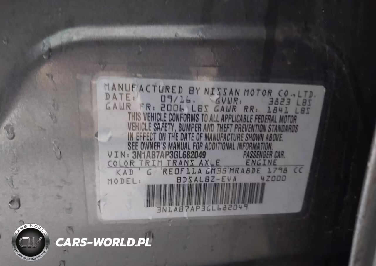 2016 Nissan Sentra S VIN:3N1AB7AP3GL682049 - 9