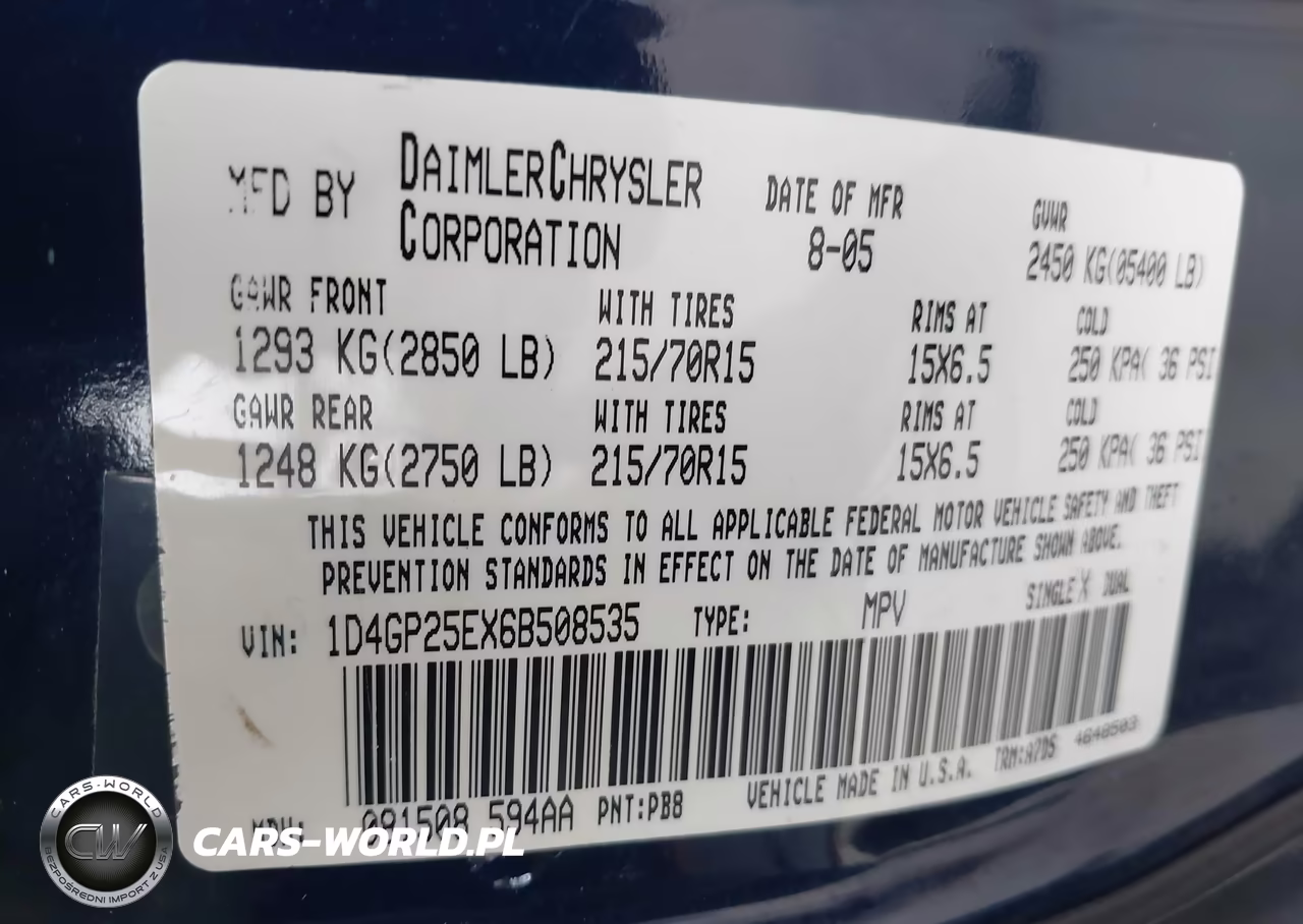 2006 Dodge Caravan Se VIN:1D4GP25EX6B508535 - 9