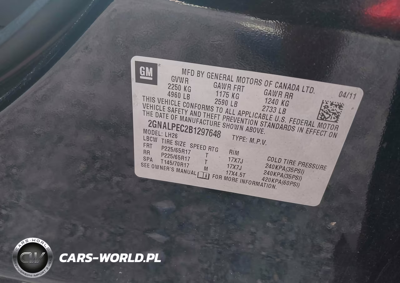 2011 Chevrolet Equinox Lt W-2Lt VIN:2GNALPEC2B1297648 - 9