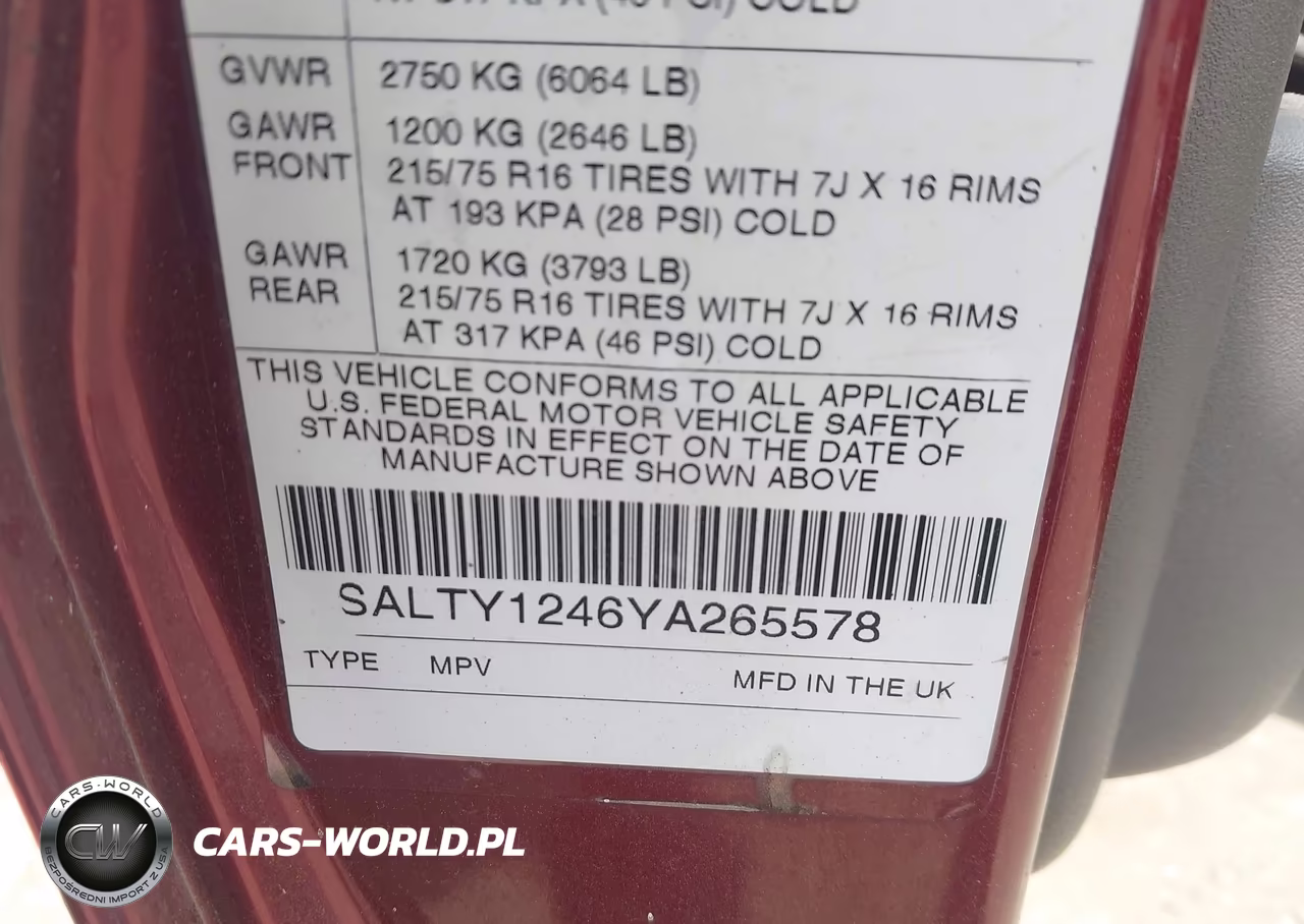 2000 Land Rover Discovery Series Ii Cloth-Series Ii Leather VIN:SALTY1246YA265578 - 9
