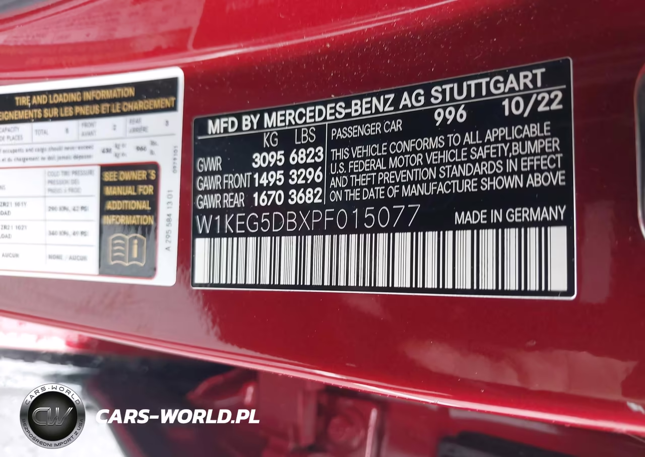MERCEDES-BENZ AMG EQE VIN:W1KEG5DBXPF015077 - 9
