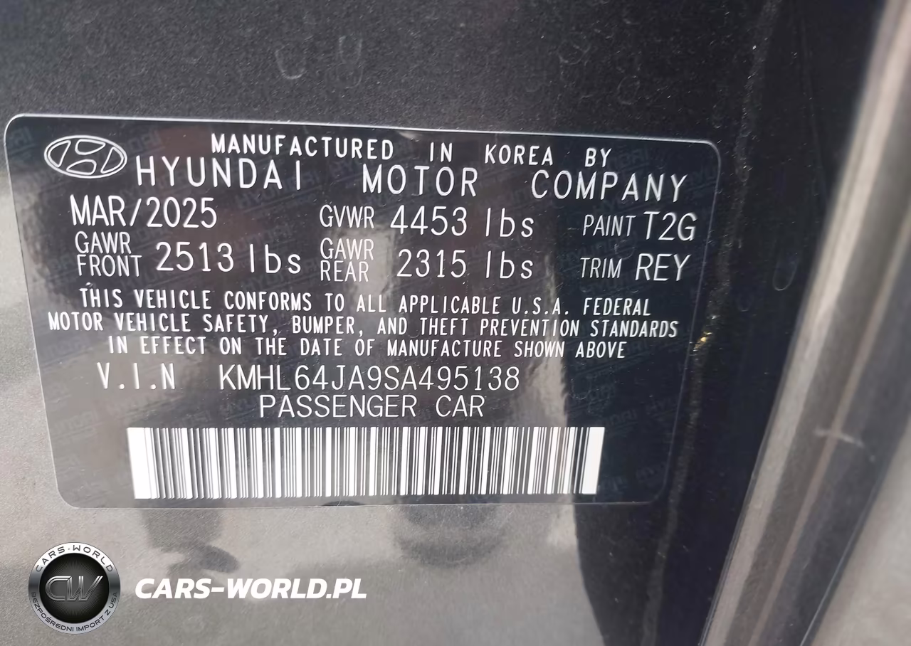 2025 Hyundai Sonata Sel VIN:KMHL64JA9SA495138 - 9
