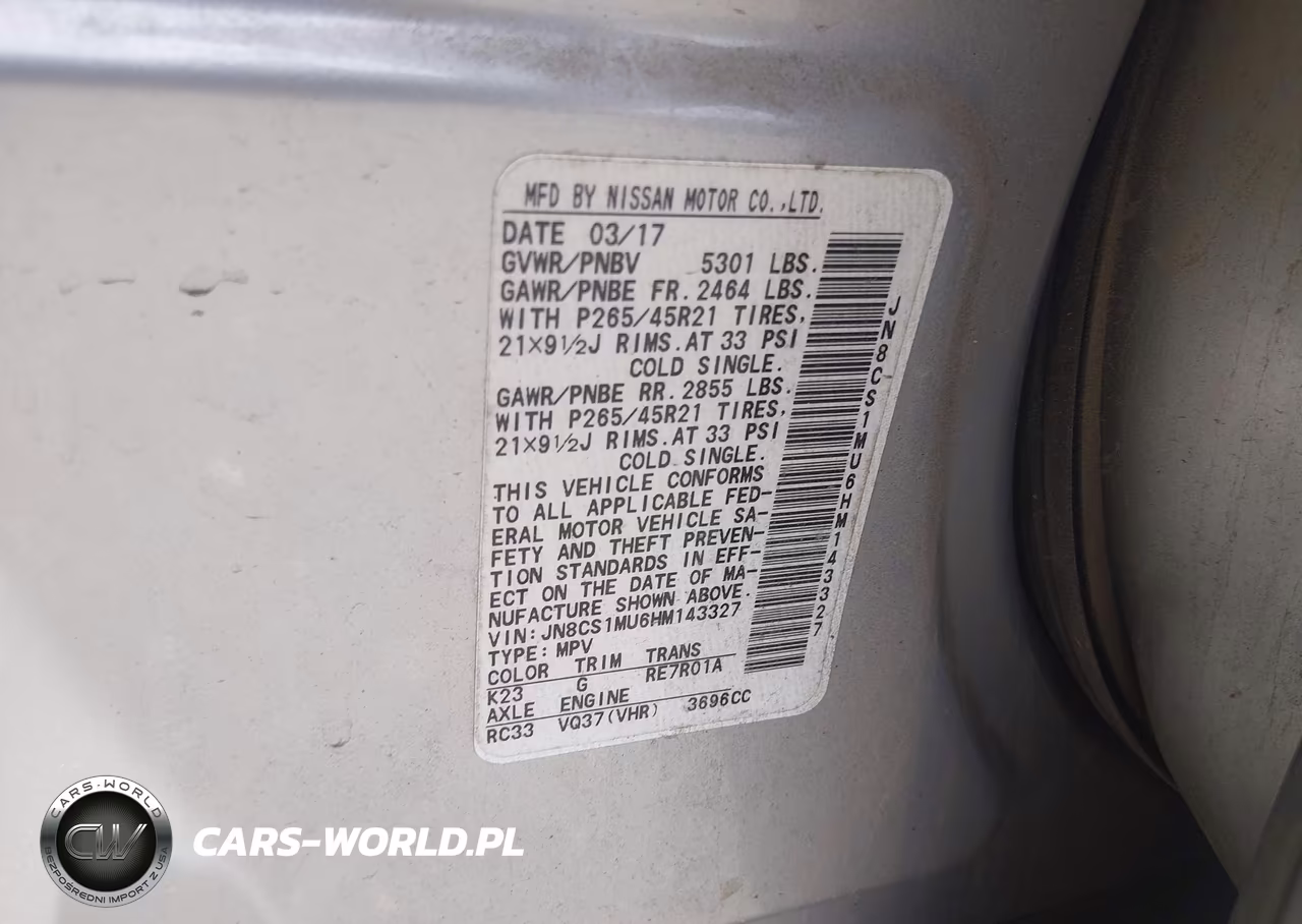 2017 Infiniti Qx70 VIN:JN8CS1MU6HM143327 - 9