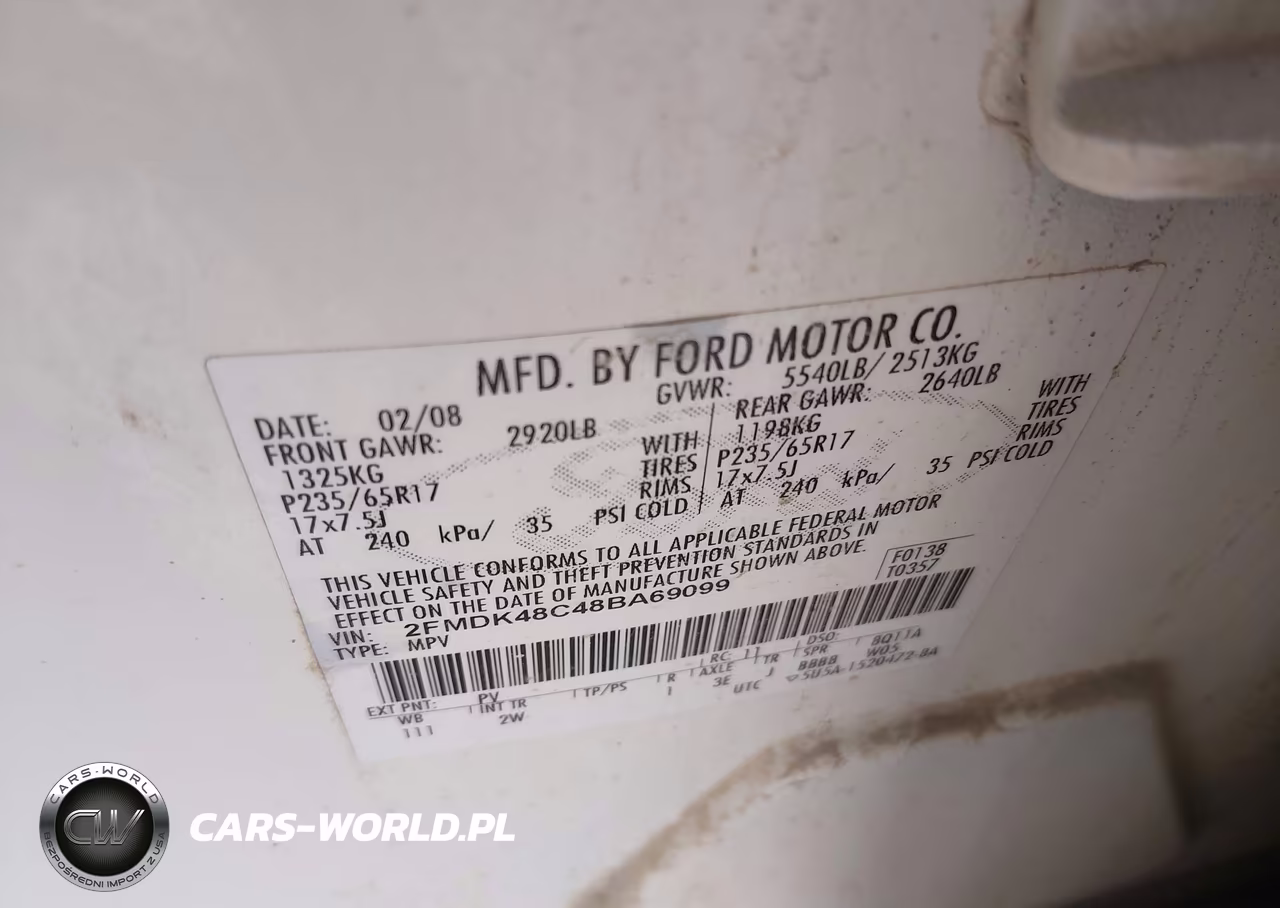 2008 Ford Edge Sel VIN:2FMDK48C48BA69099 - 9