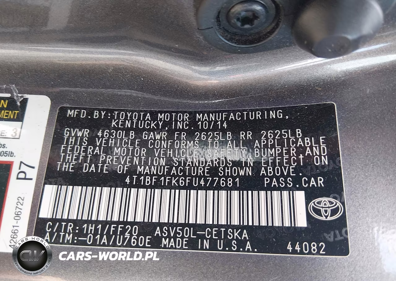 2015 Toyota Camry Se VIN:4T1BF1FK6FU477681 - 9