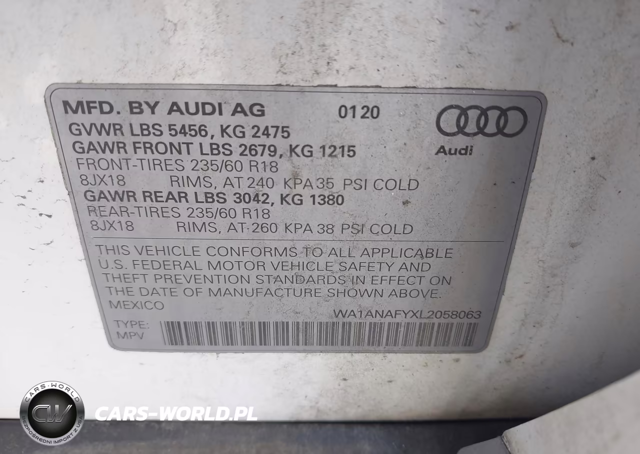 2020 Audi Q5 Premium 45 Tfsi Quattro S Tronic-Titanium Premium 45 Tfsi Quattro S Tronic VIN:WA1ANAFYXL2058063 - 9