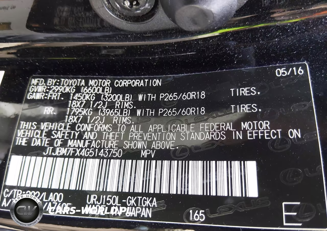 2016 Lexus Gx 460 VIN:JTJBM7FX4G5143750 - 9
