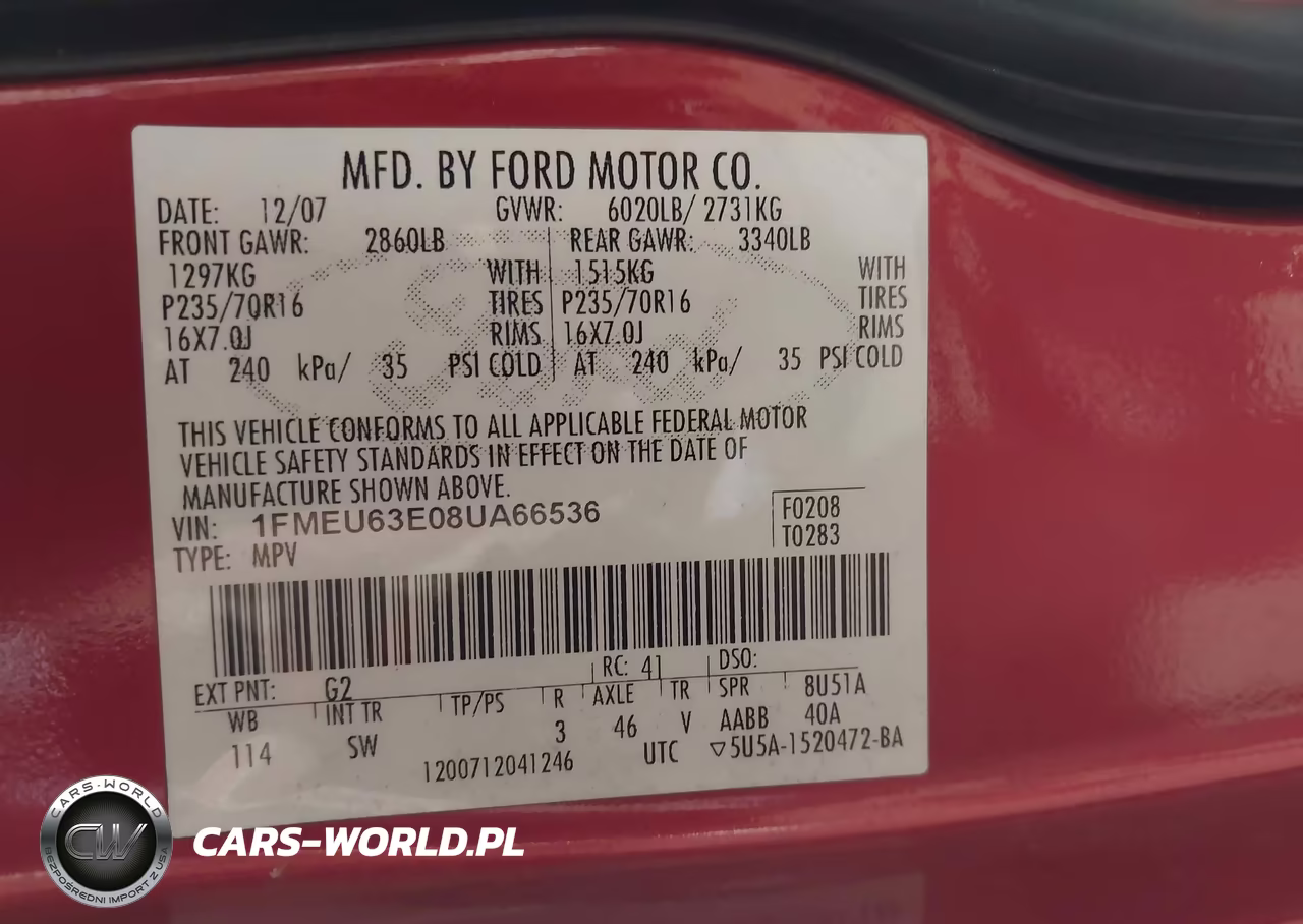 2008 Ford Explorer Xlt VIN:1FMEU63E08UA66536 - 9