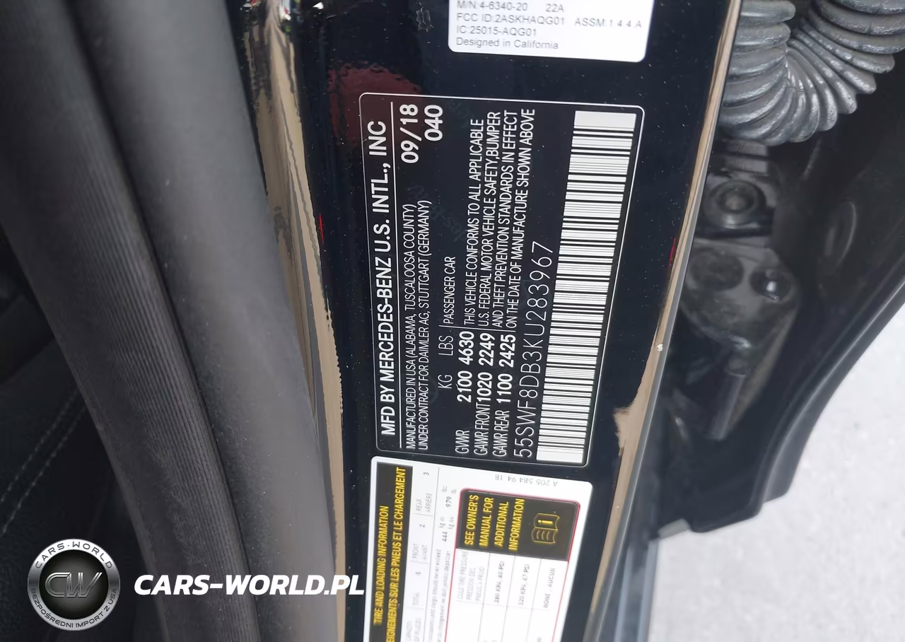2019 Mercedes-Benz C 300 VIN:55SWF8DB3KU283967 - 9