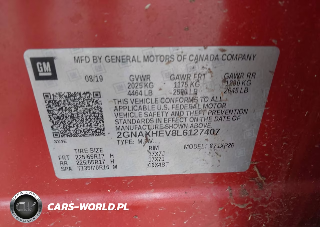 2020 Chevrolet Equinox Fwd Ls VIN:2GNAXHEV8L6127407 - 9