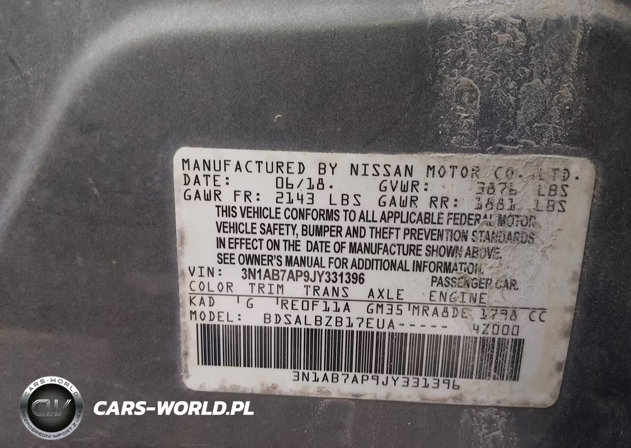 2018 Nissan Sentra S VIN:3N1AB7AP9JY331396 - 9