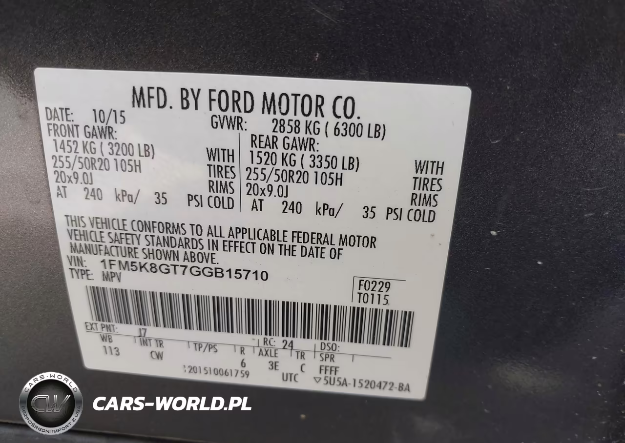 2016 Ford Explorer Sport VIN:1FM5K8GT7GGB15710 - 9