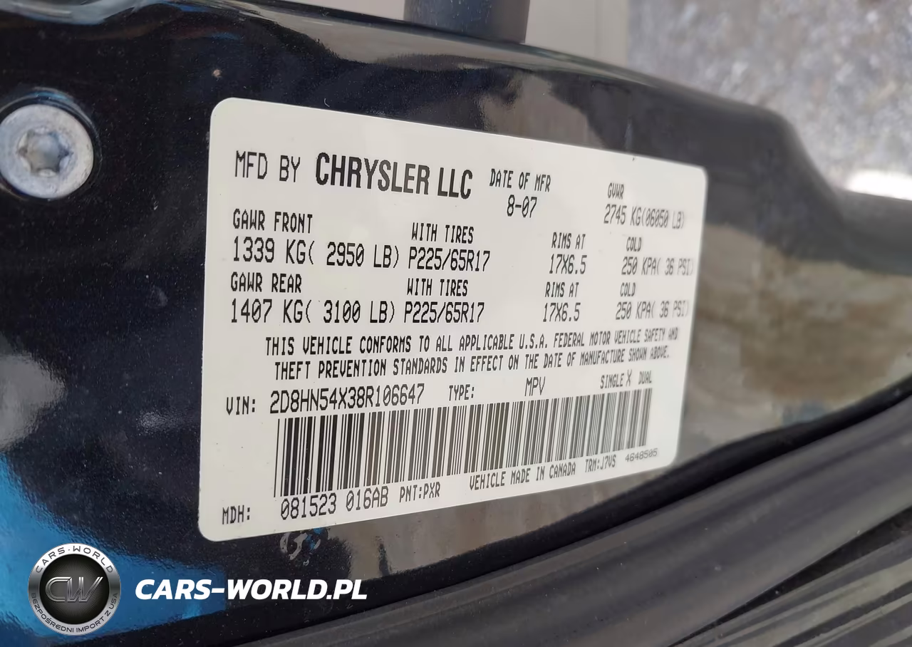 2008 Dodge Grand Caravan Sxt VIN:2D8HN54X38R106647 - 9