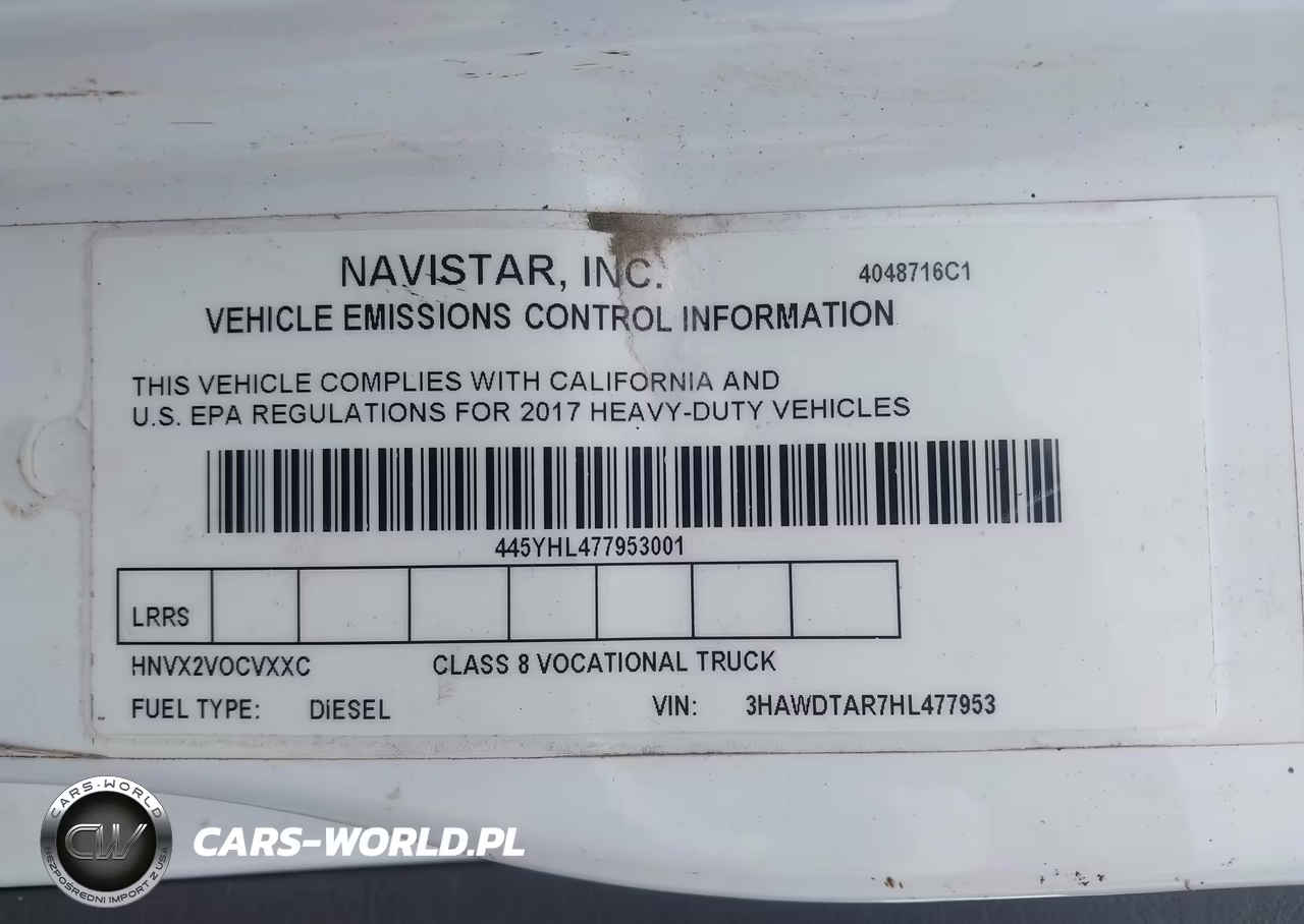 2017 International Workstar 7400 VIN:3HAWDTAR7HL477953 - 8