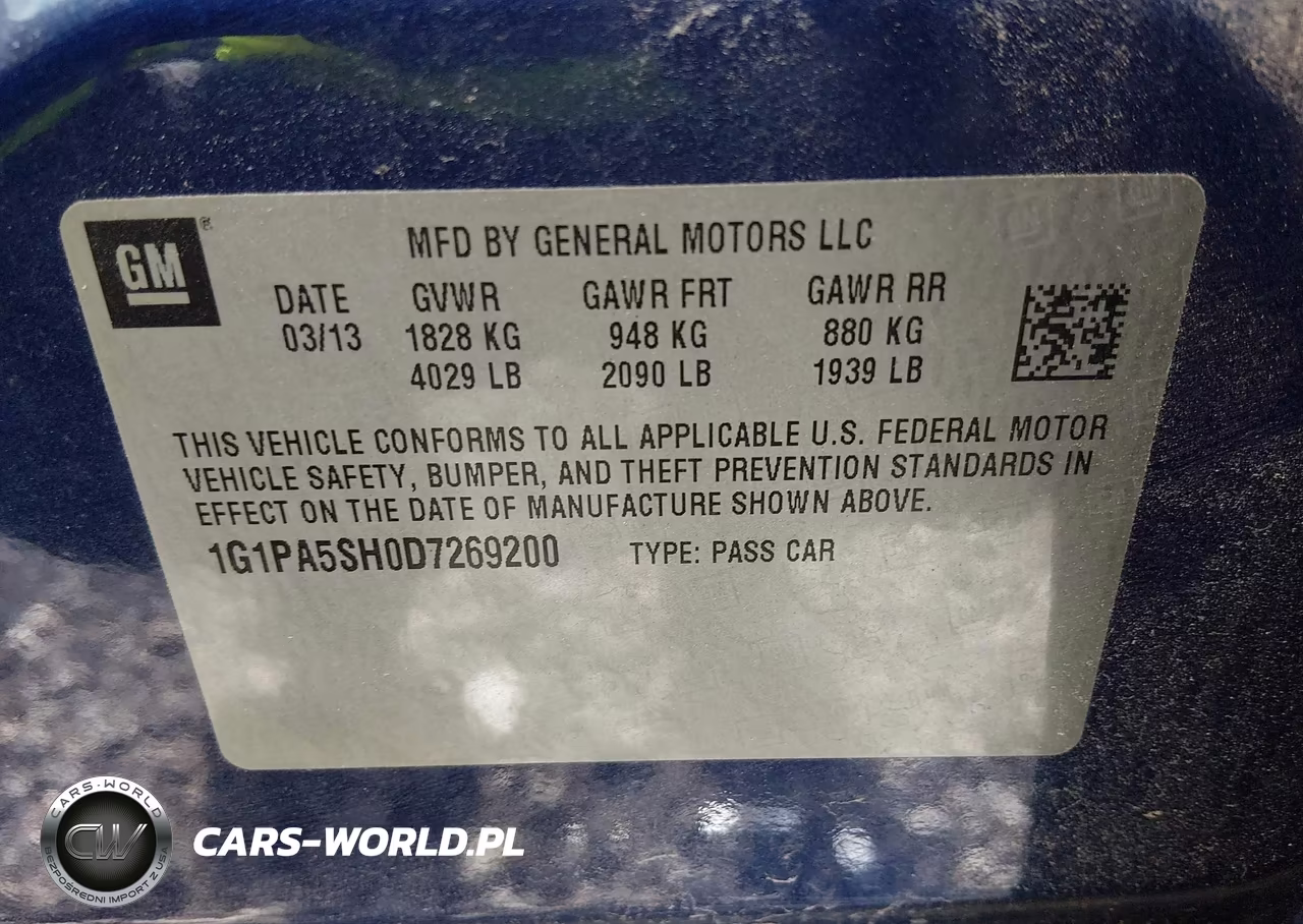 2013 Chevrolet Cruze Ls Auto VIN:1G1PA5SH0D7269200 - 9