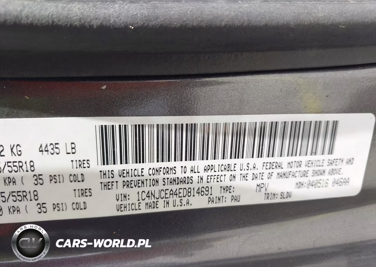 2014 Jeep Compass High Altitude VIN:1C4NJCEA4ED814691 - 9