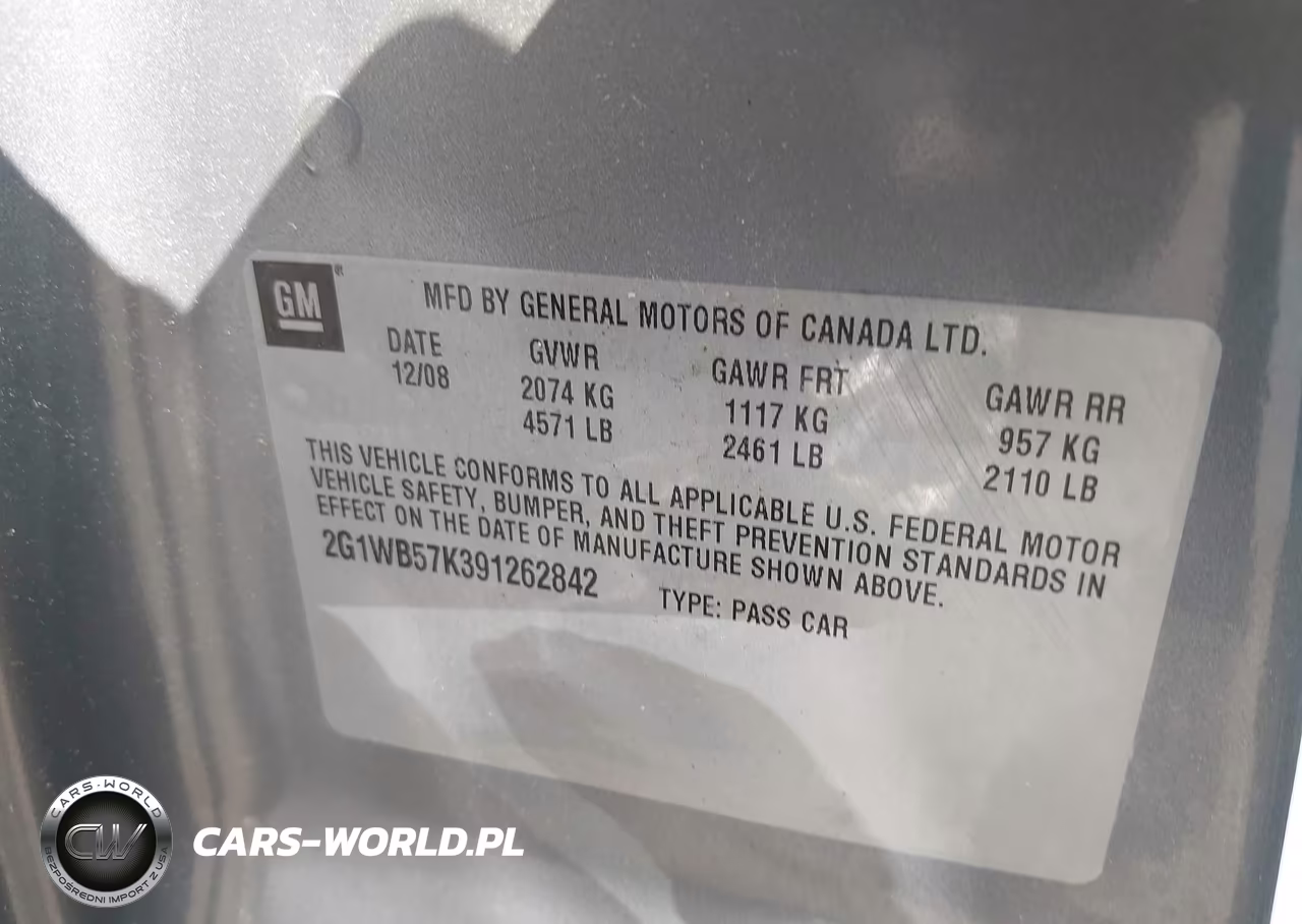 2009 Chevrolet Impala Ls VIN:2G1WB57K391262842 - 9