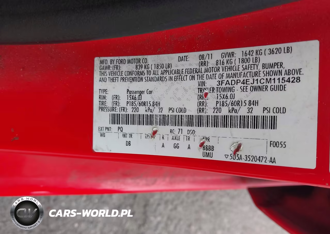 2012 Ford Fiesta Se VIN:3FADP4EJ1CM115428 - 9
