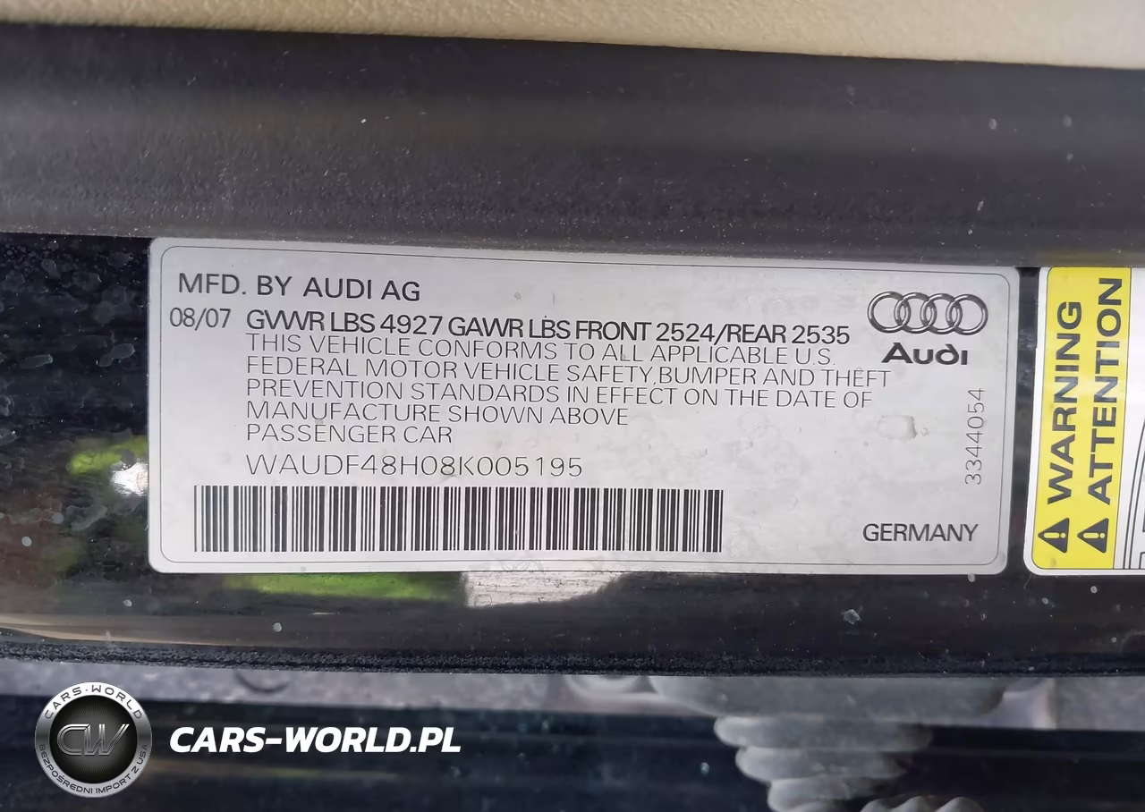 2008 Audi A4 2.0T VIN:WAUDF48H08K005195 - 9