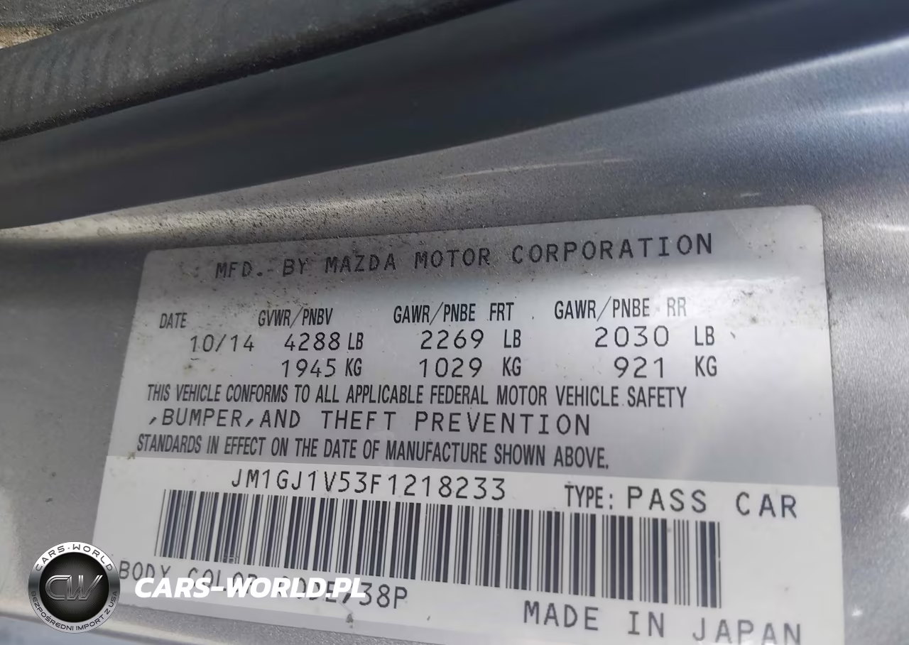 2015 Mazda Mazda6 I Touring VIN:JM1GJ1V53F1218233 - 9