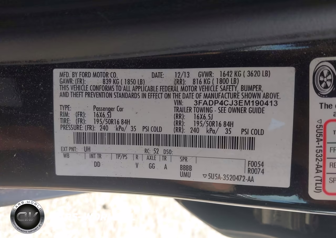 2014 Ford Fiesta Titanium VIN:3FADP4CJ3EM190413 - 9