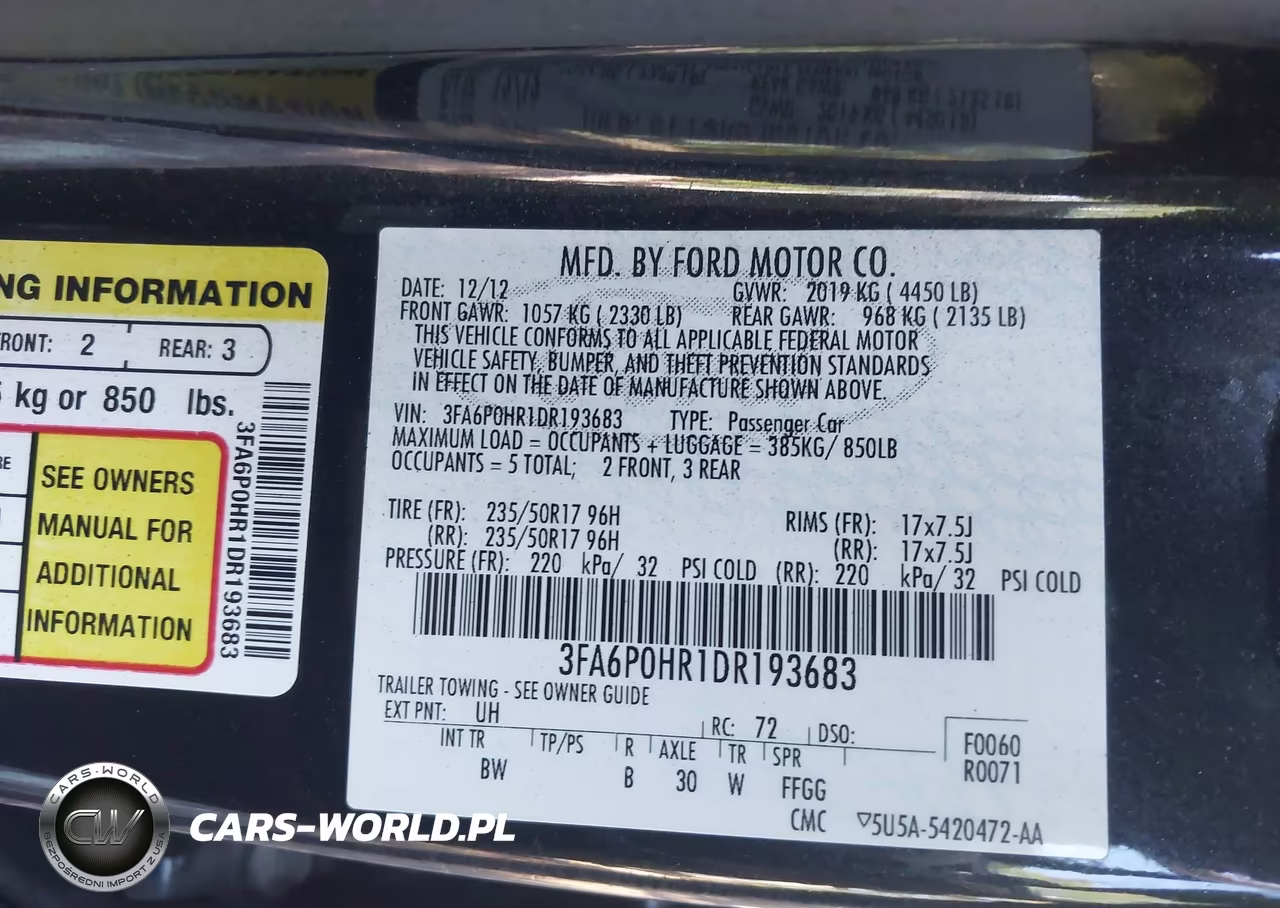 2013 Ford Fusion Se VIN:3FA6P0HR1DR193683 - 9