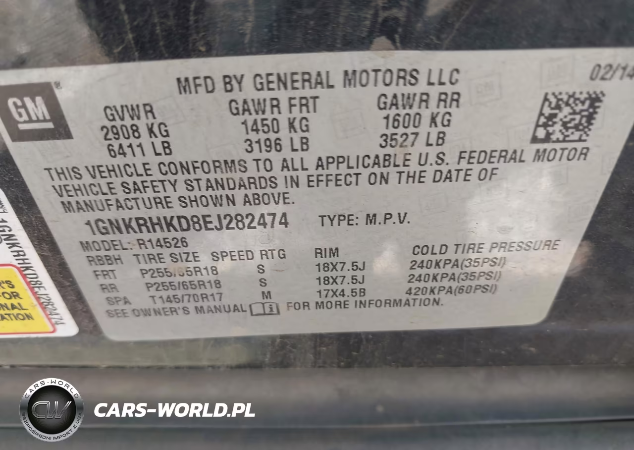 2014 Chevrolet Traverse Lt VIN:1GNKRHKD8EJ282474 - 9