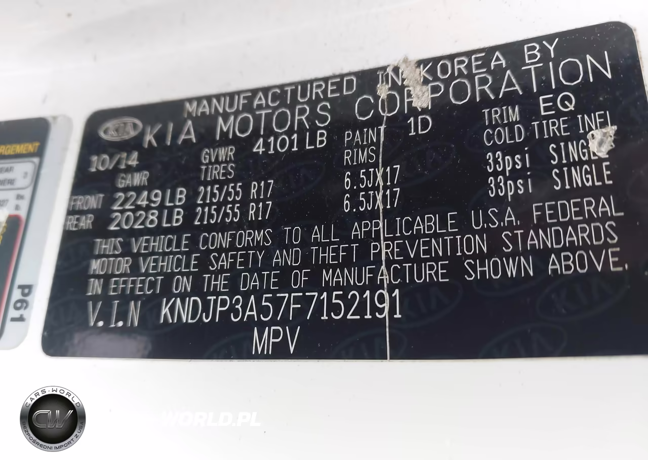 2015 Kia Soul + VIN:KNDJP3A57F7152191 - 9