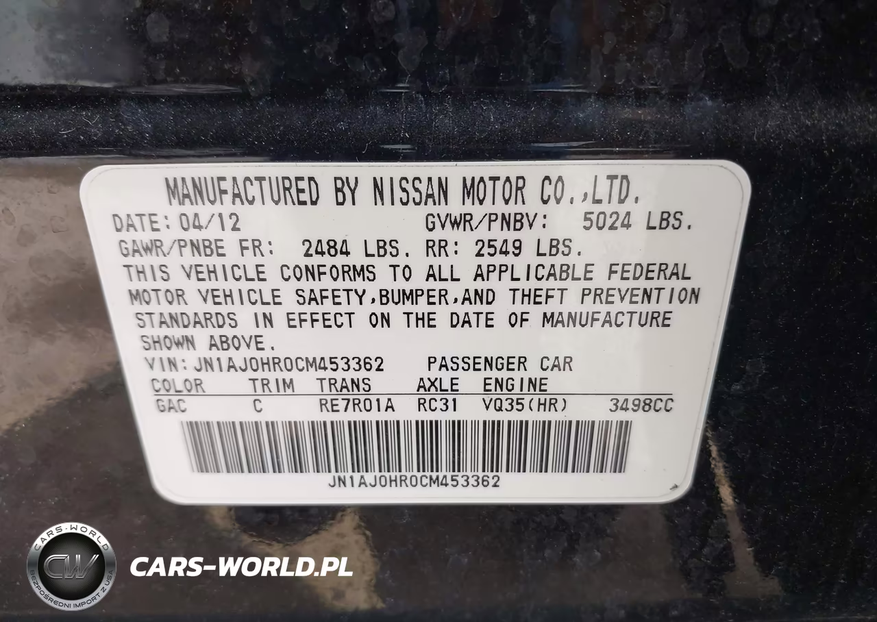2012 Infiniti Ex35 Journey VIN:JN1AJ0HR0CM453362 - 9