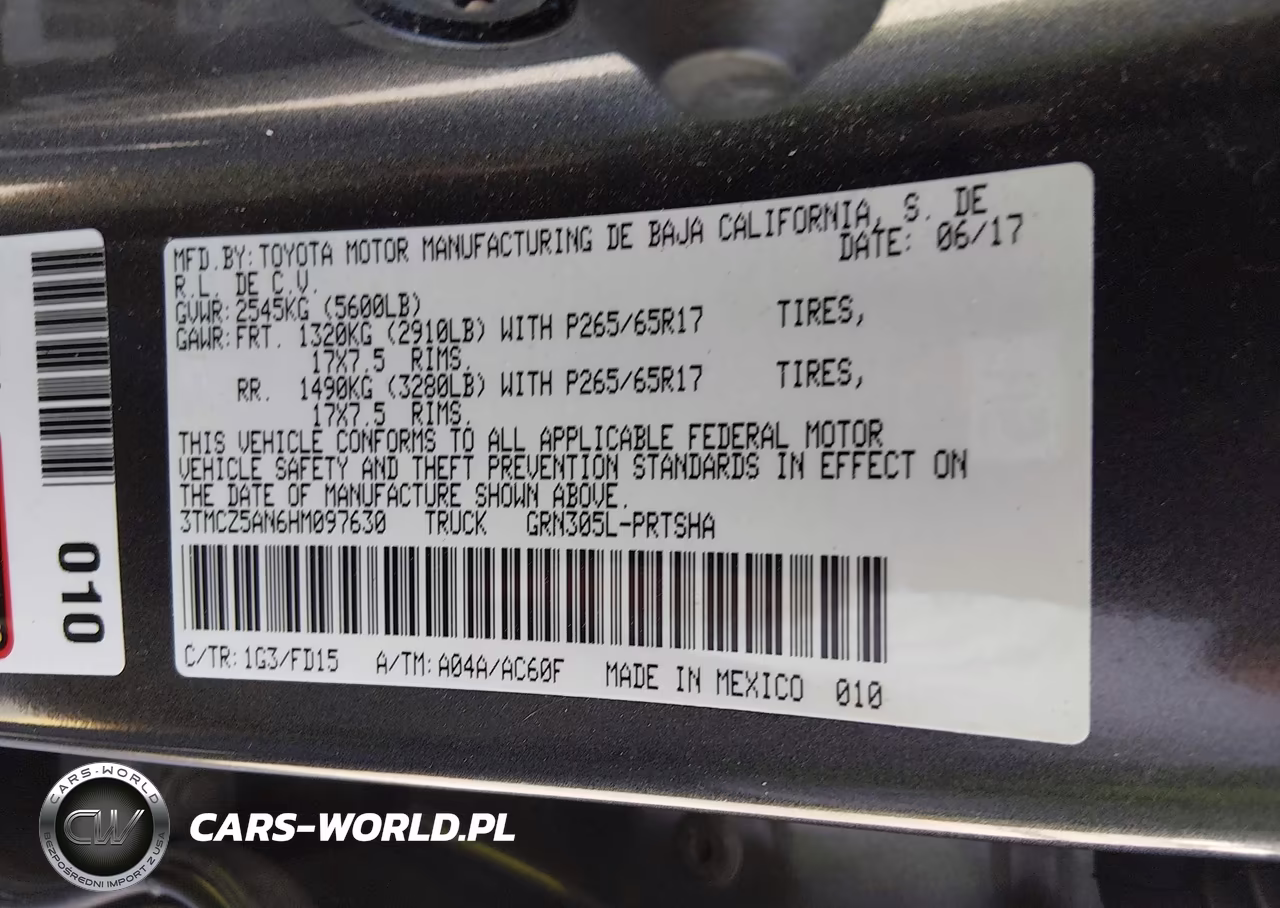 2017 Toyota Tacoma Trd Sport VIN:3TMCZ5AN6HM097630 - 9