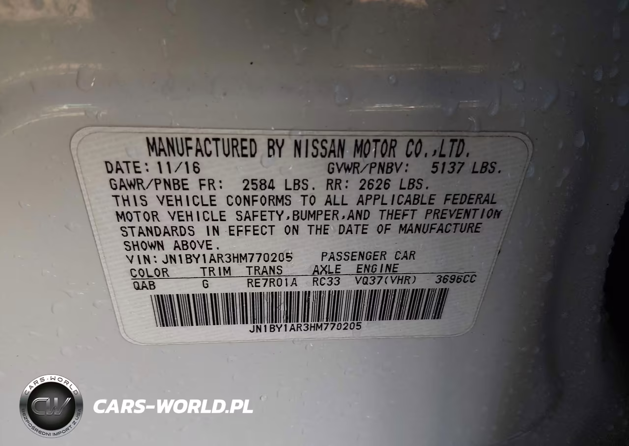 2017 Infiniti Q70 3.7X VIN:JN1BY1AR3HM770205 - 9