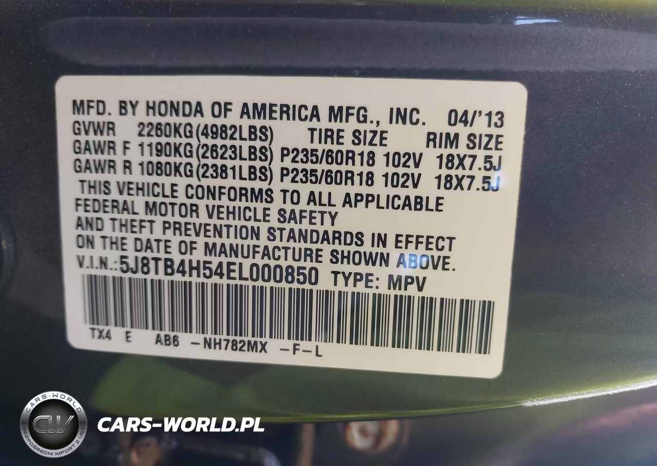 2014 Acura Rdx VIN:5J8TB4H54EL000850 - 9