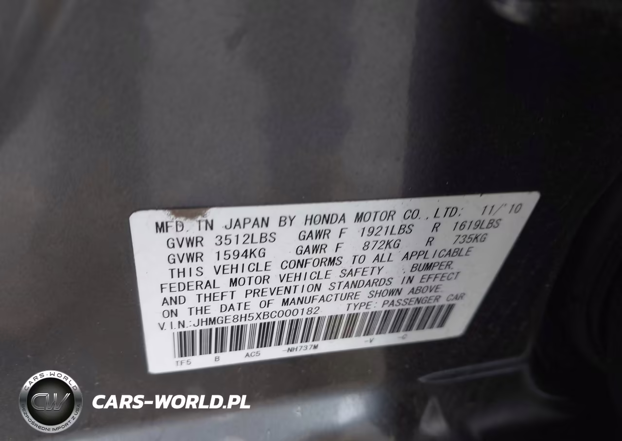 2011 Honda Fit Sport VIN:JHMGE8H5XBC000182 - 9