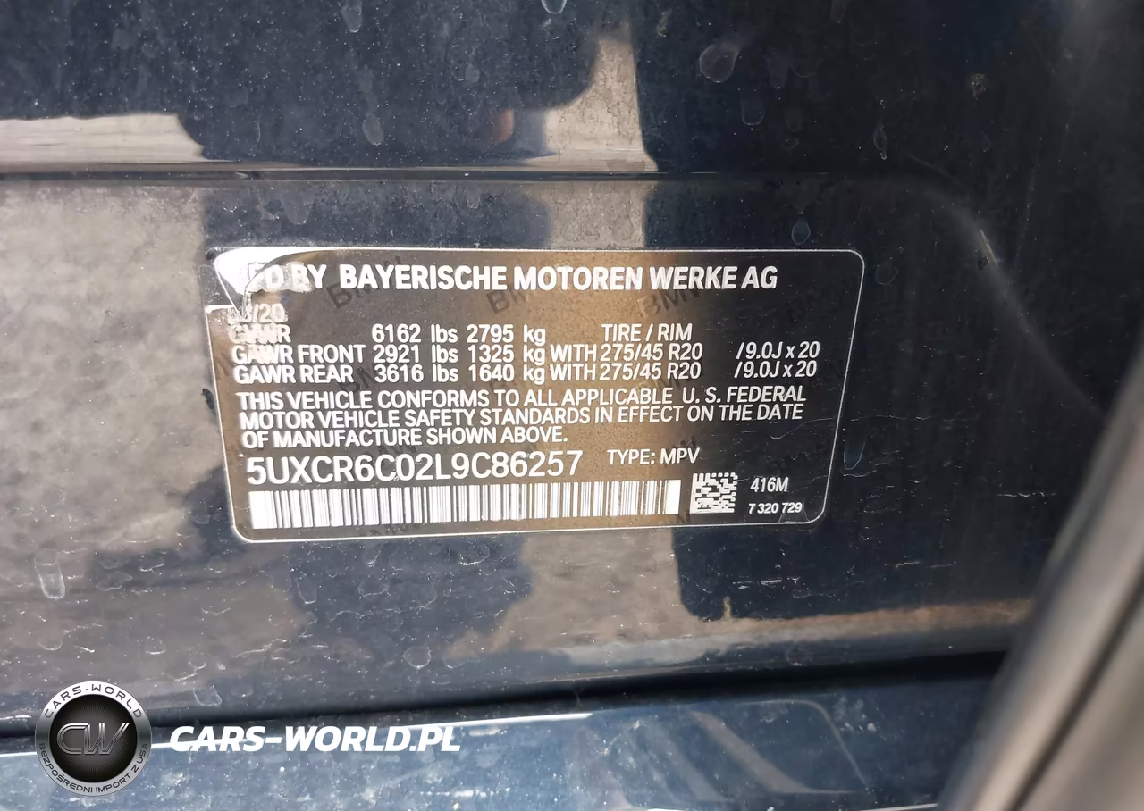 2020 BMW X5 xDrive40I VIN:5UXCR6C02L9C86257 - 9
