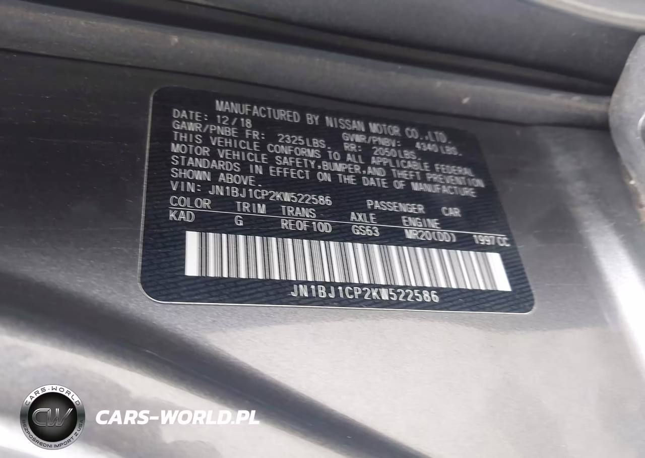 2019 Nissan Rogue Sport S VIN:JN1BJ1CP2KW522586 - 9