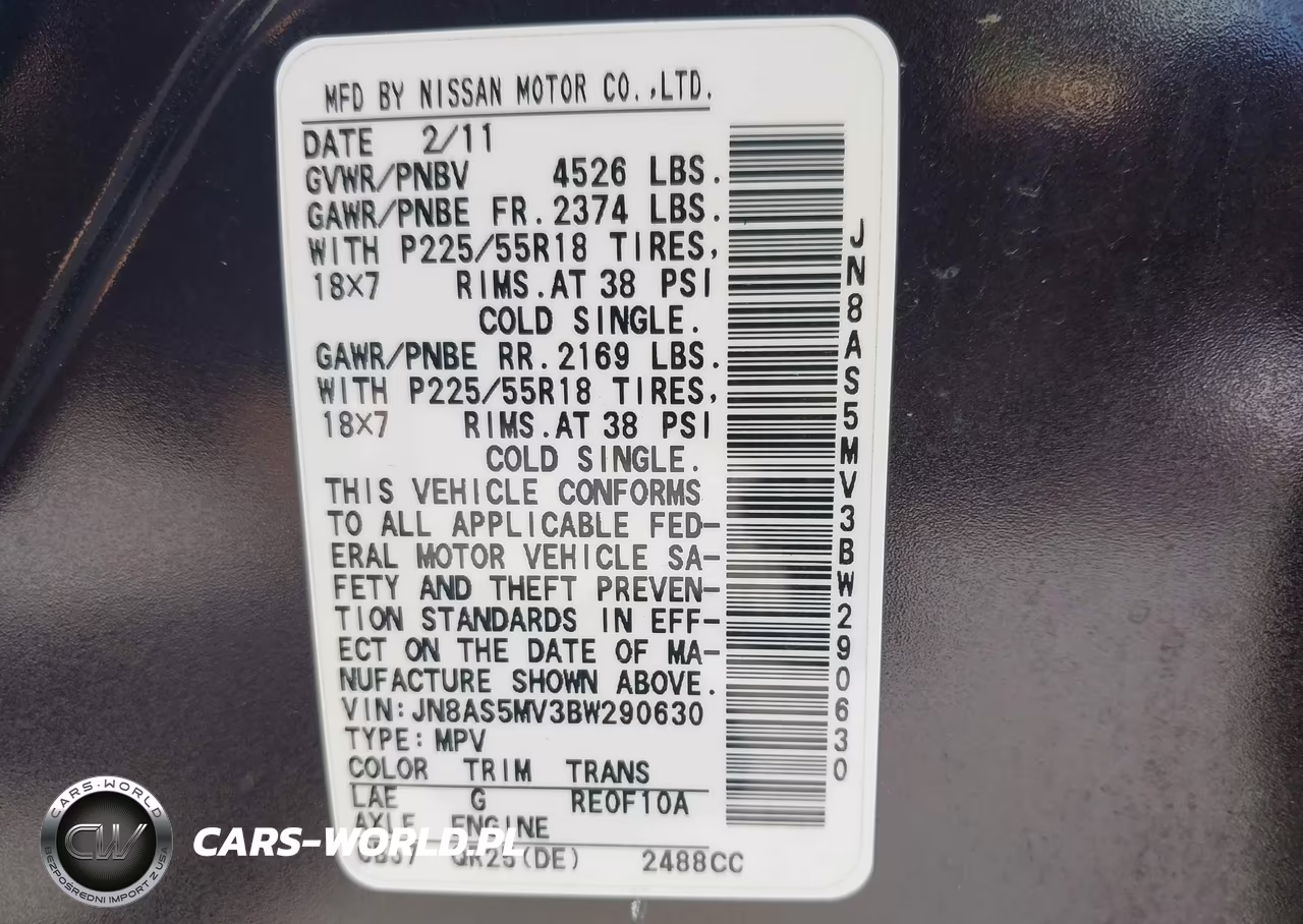 2011 Nissan Rogue Sv VIN:JN8AS5MV3BW290630 - 9