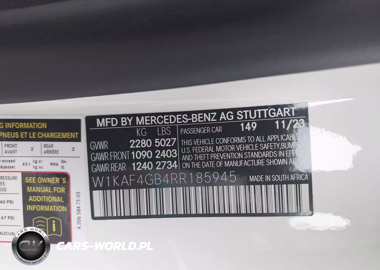 2024 Mercedes-Benz C 300 VIN:W1KAF4GB4RR185945 - 9