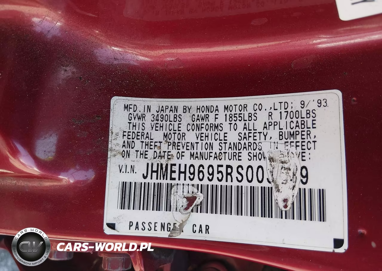 1994 Honda Civic Ex VIN:JHMEH9695RS003629 - 9