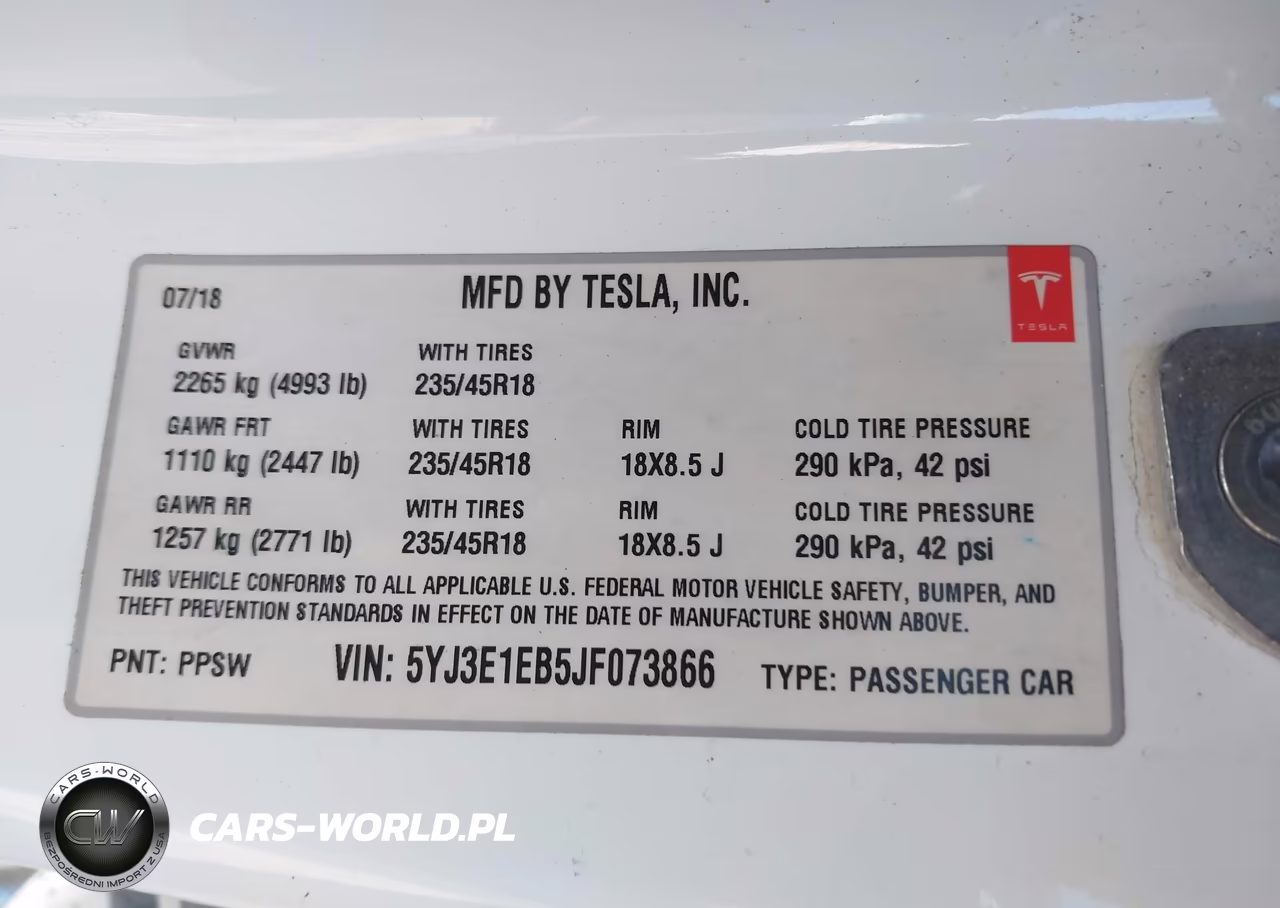 2018 Tesla Model 3 Long Range-Performance VIN:5YJ3E1EB5JF073866 - 9