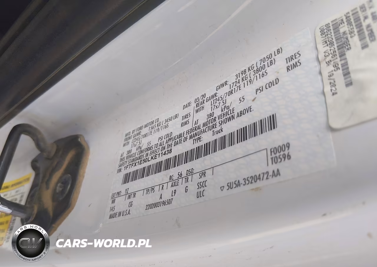 2020 Ford F-150 Lariat-Xl-Xlt VIN:1FTFX1E50LKE11438 - 9