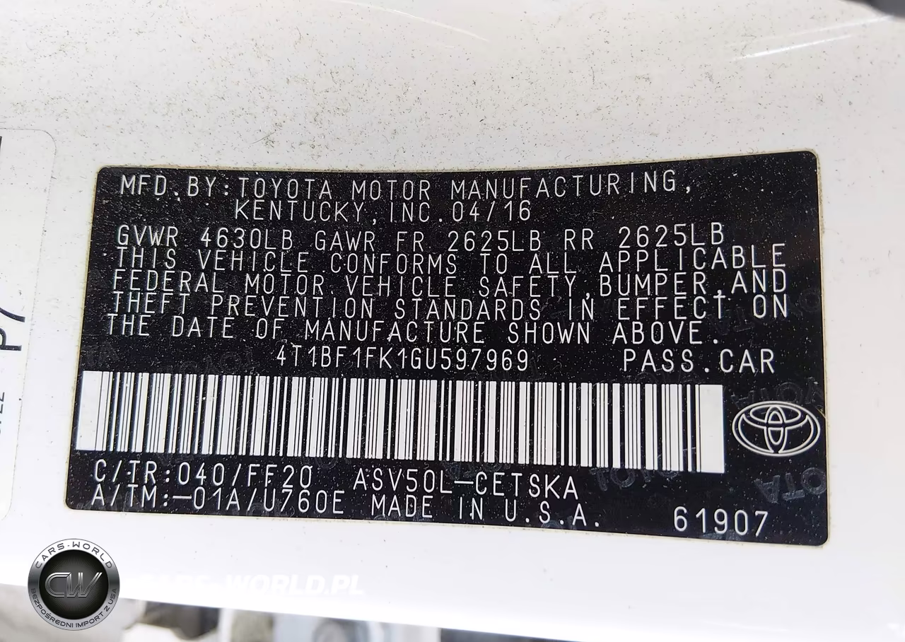 2016 Toyota Camry Se VIN:4T1BF1FK1GU597969 - 9