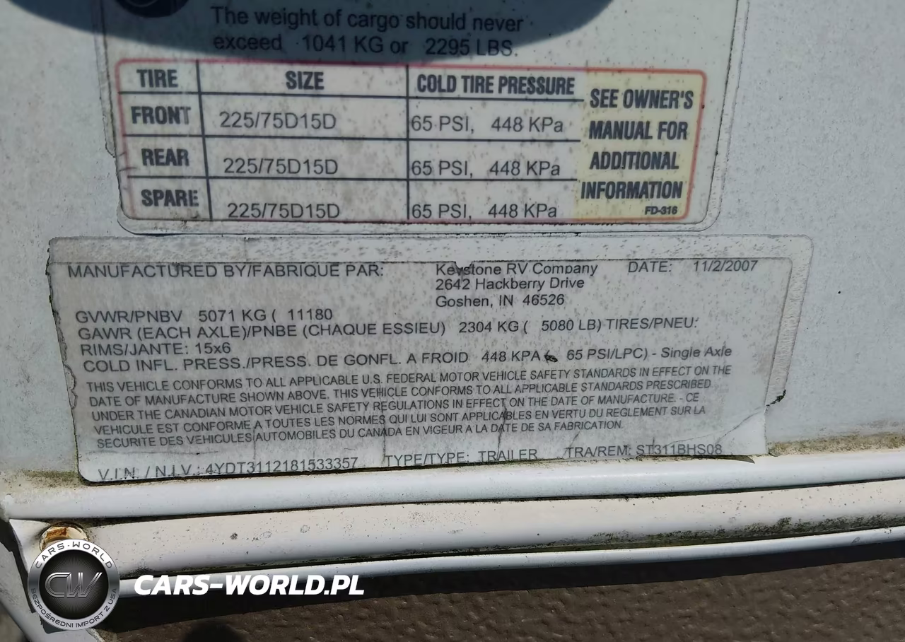 2008 Sprinter Spring VIN:4YDT3112181533357 - 9