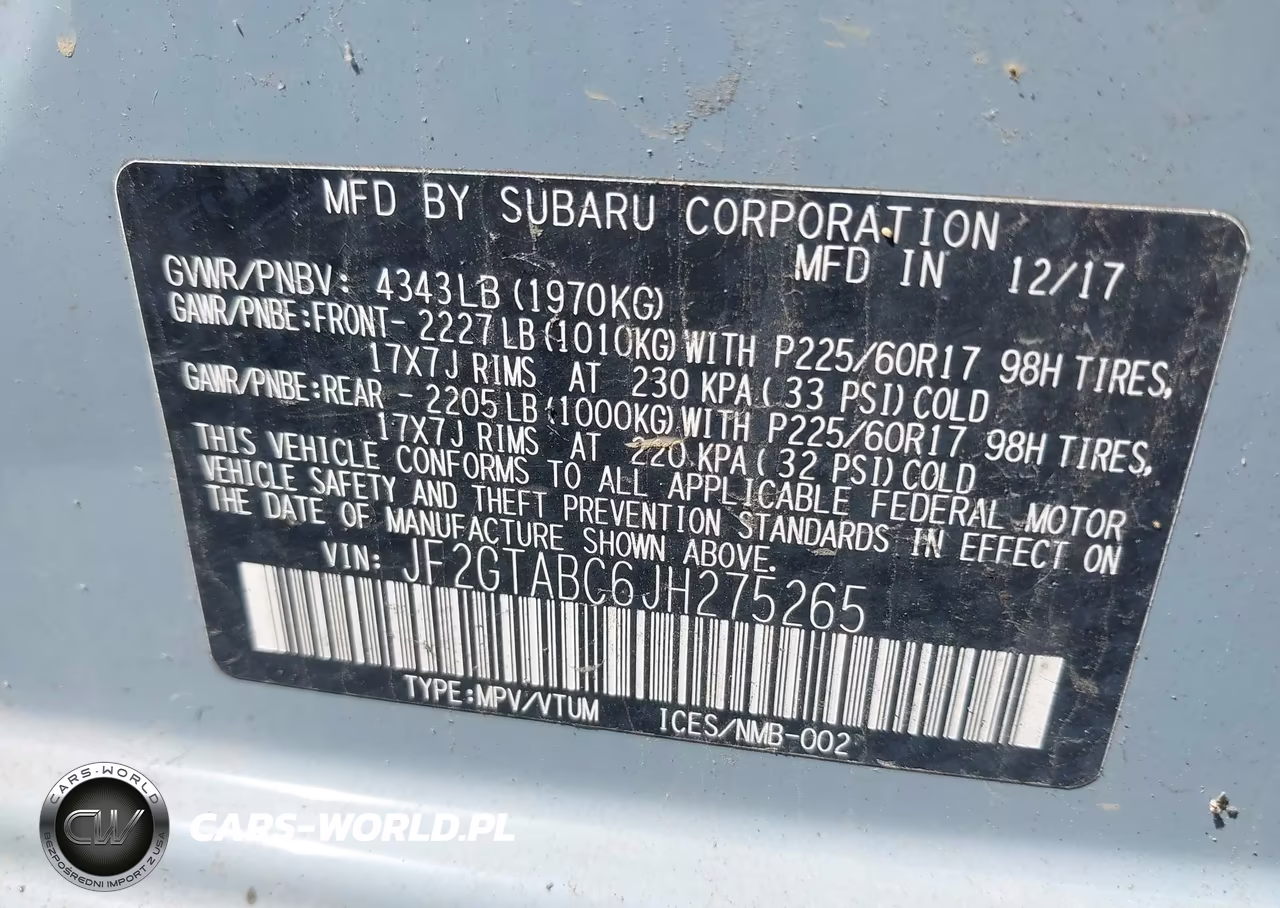 2018 Subaru Crosstrek 2.0I Premium VIN:JF2GTABC6JH275265 - 9