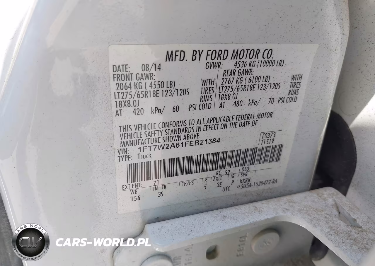 2015 Ford F-250 Xlt VIN:1FT7W2A61FEB21384 - 9