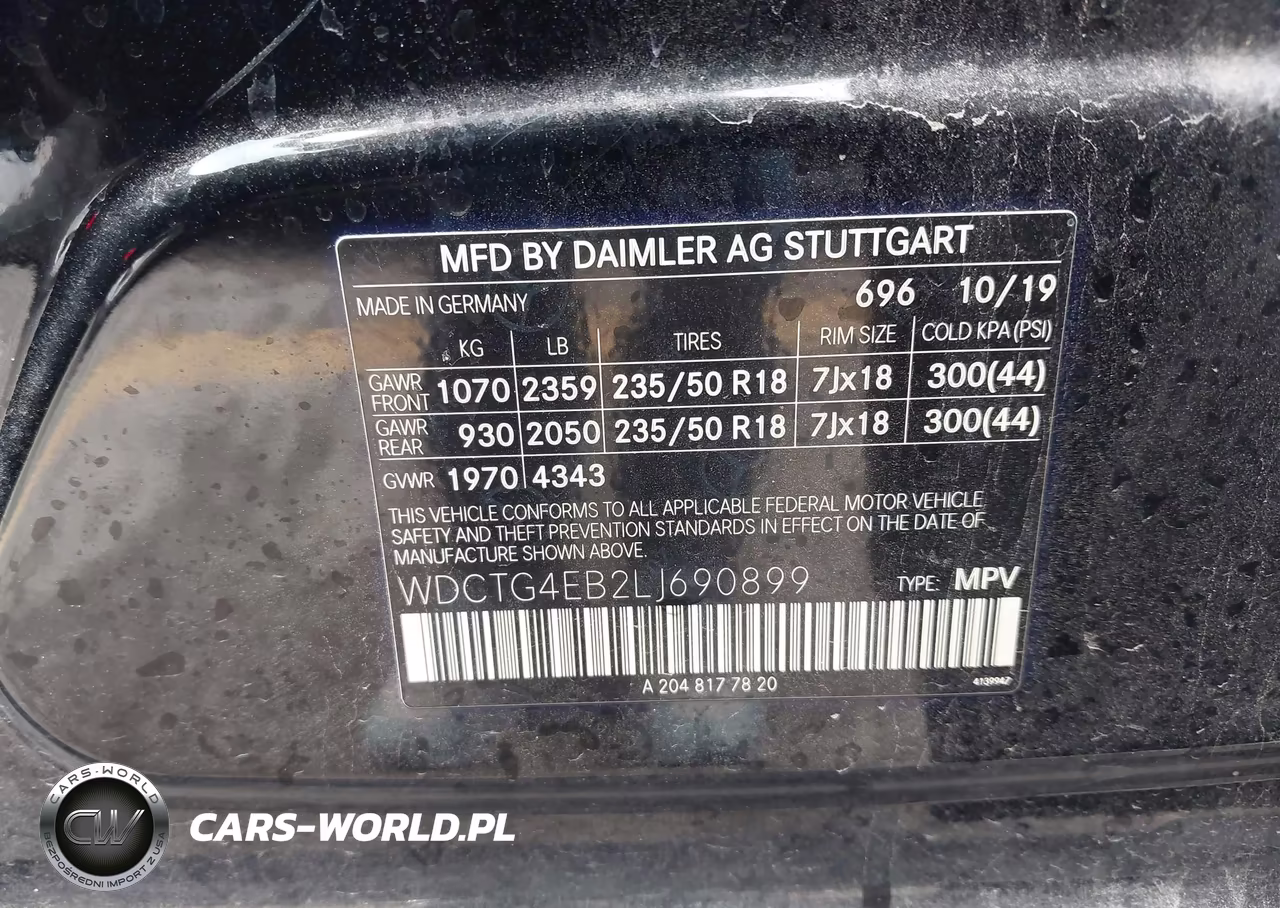 2020 Mercedes-Benz Gla 250 VIN:WDCTG4EB2LJ690899 - 9