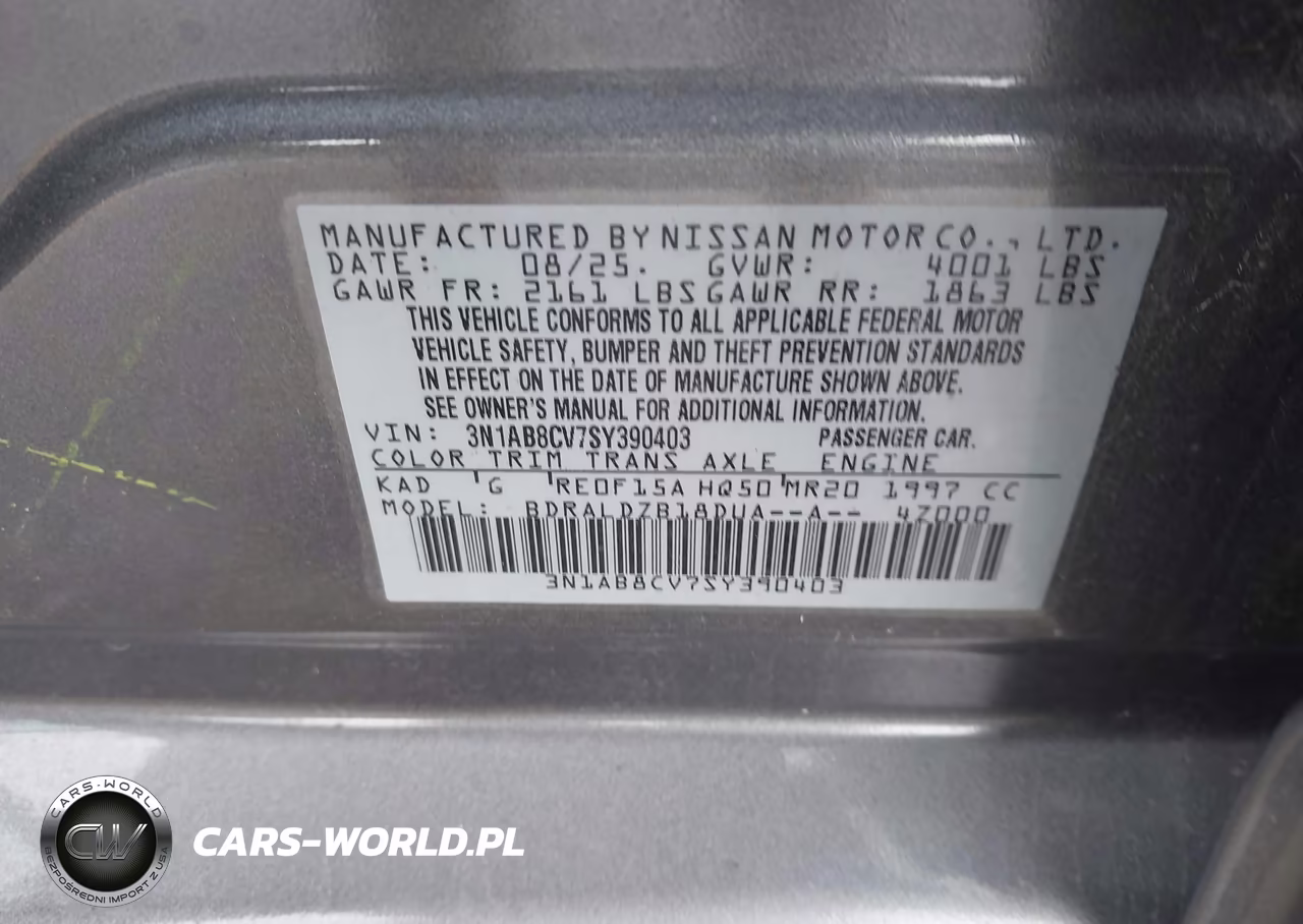 2025 Nissan Sentra Sv VIN:3N1AB8CV7SY390403 - 9