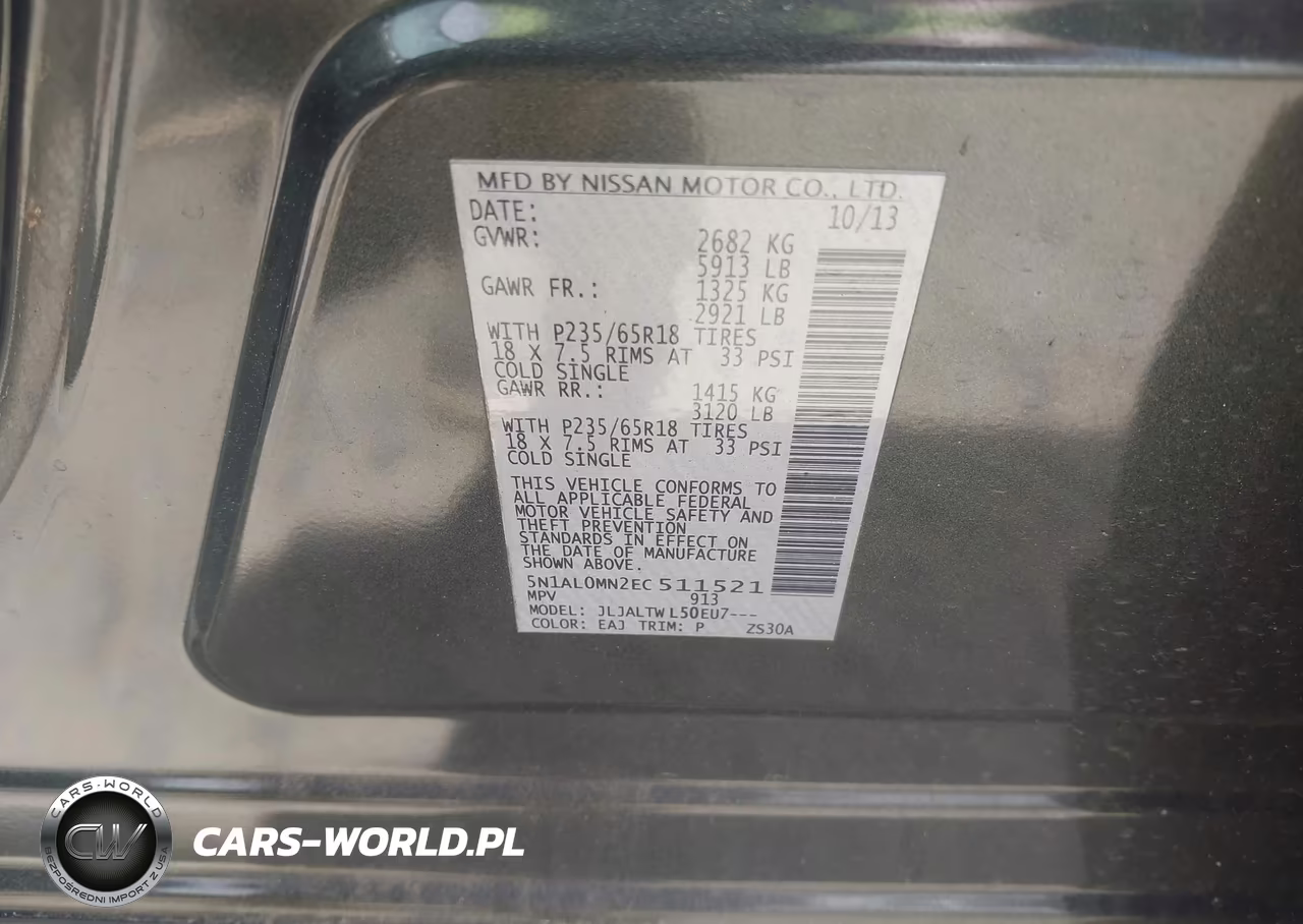 2014 Infiniti Qx60 VIN:5N1AL0MN2EC511521 - 9
