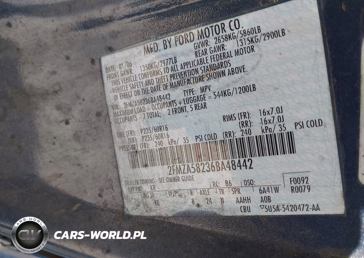 2006 Ford Freestar Limited VIN:2FMZA58236BA48442 - 9